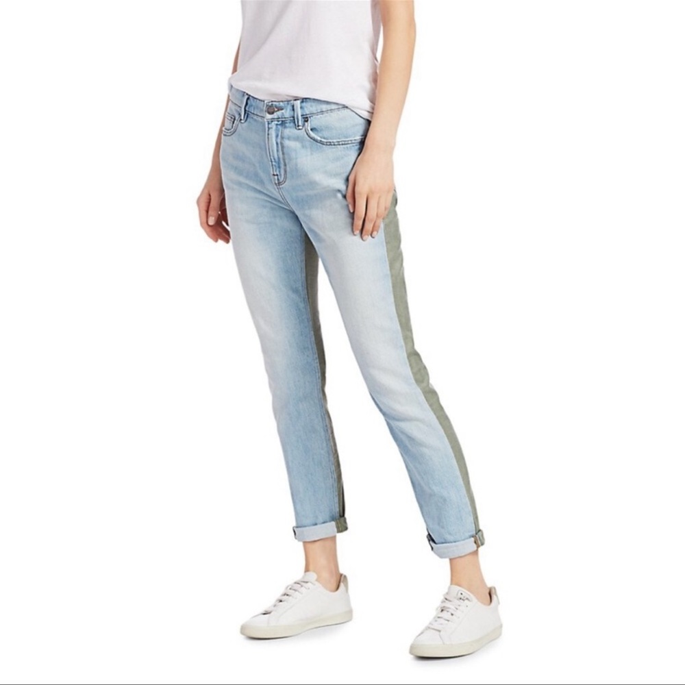 Frame Le Beau Cargo Mixed-Media High Rise Jeans Size 25